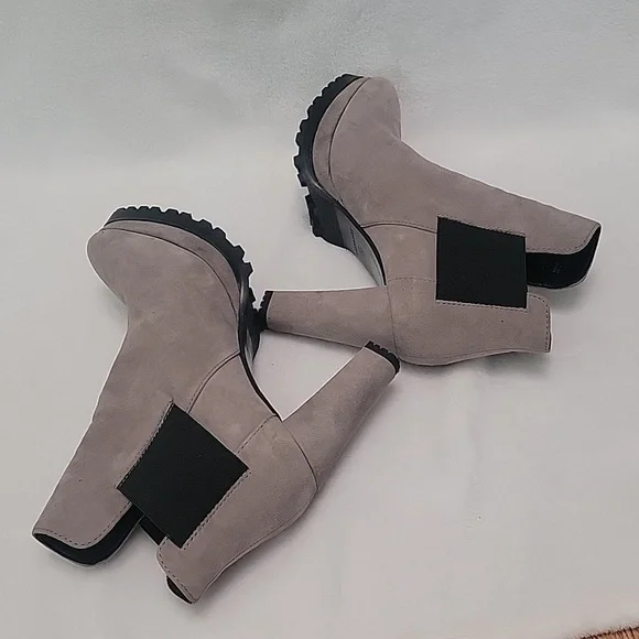 All Saints Grey And Black Ankle Boots Size 38